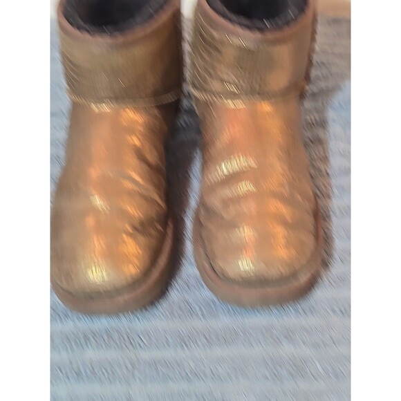 UGG CLASSIC MINI LIZARD WOMEN ANKLE BOOTS BRONZE US 8 - Picture 2 of 12